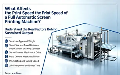 What Affects the Print Speed of a Full Automatic Screen Printing Machine?